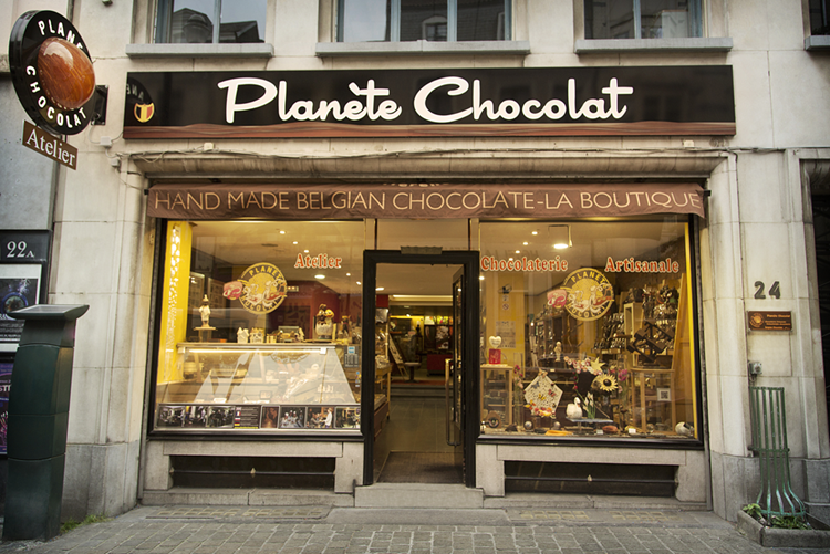 магазин шоколада в Брюсселе