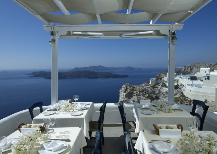 Рестораны с панорамным видом: Caldero (Санторини, Греция)