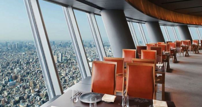 Рестораны с панорамным видом: Sky Restaurant 634 (Токио, Япония)