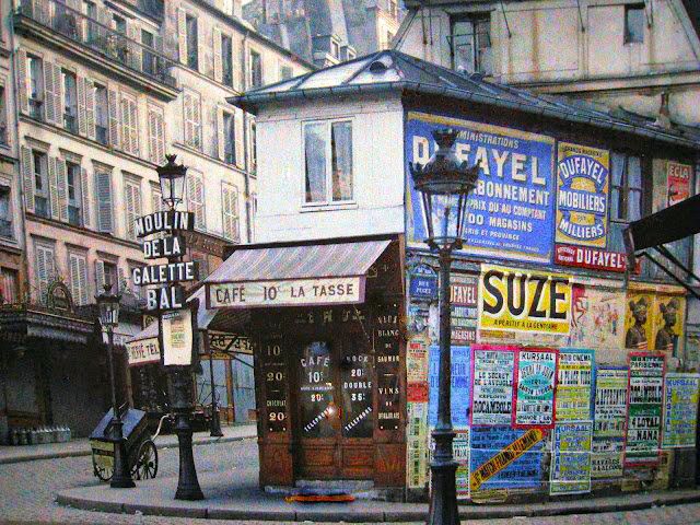 Старый Париж: редкие цветные фото - улицы и кафе