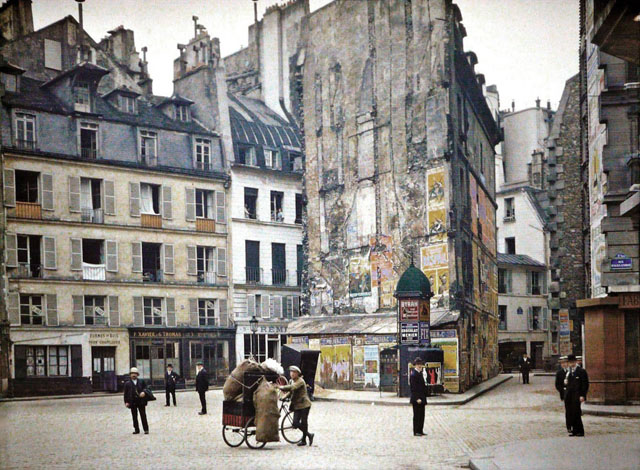 Старый Париж: редкие цветные фото - улицы и дома