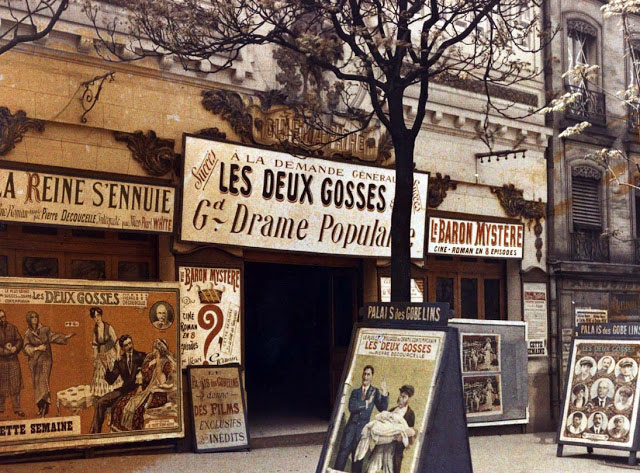 Старый Париж: редкие цветные фото - театральные афиши