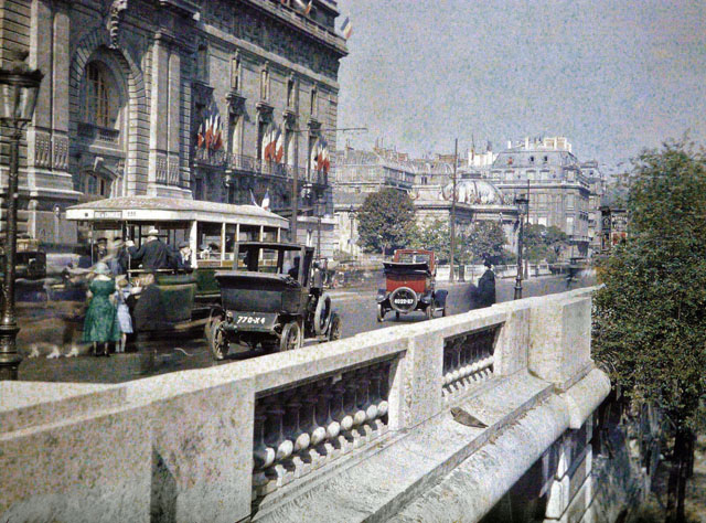 Старый Париж: редкие цветные фото - центральные улицы
