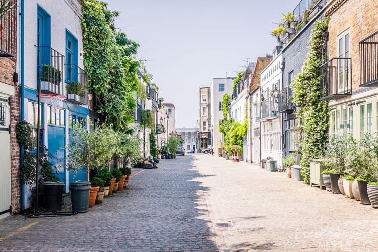 Красивые маленькие улочки Лондона: Сент-Люк Мьюз (Ноттинг Хилл)
