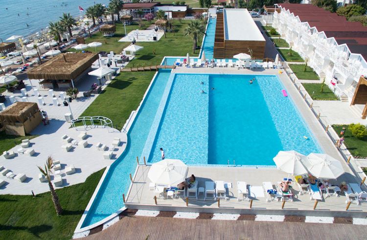 Отель Турции с водными горками Risus Aqua Beach Resort Hotel (Кушадасы)