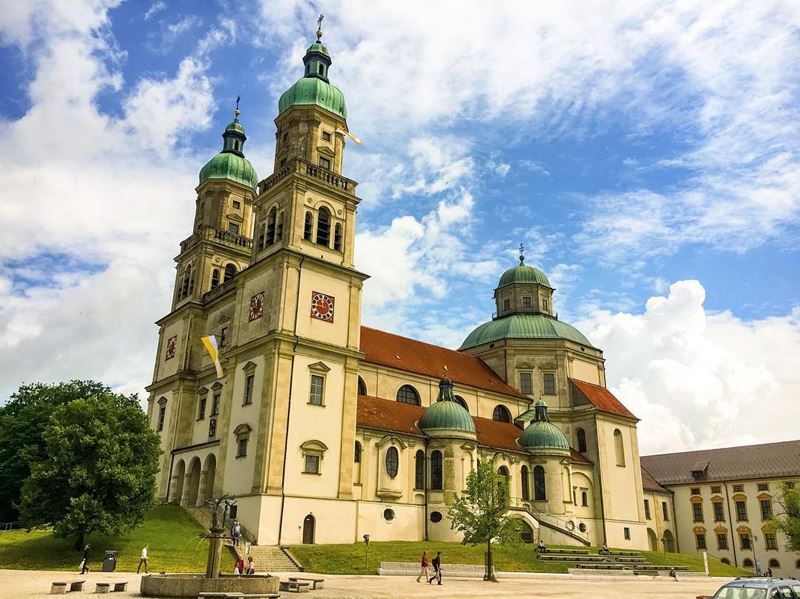 Красивые города юга Германии: Кемптен - базилика Святого Лоренца