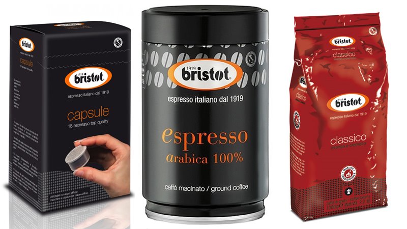 Лучшие марки итальянского кофе - Bristot - классическая арабика, капсулы и эспрессо