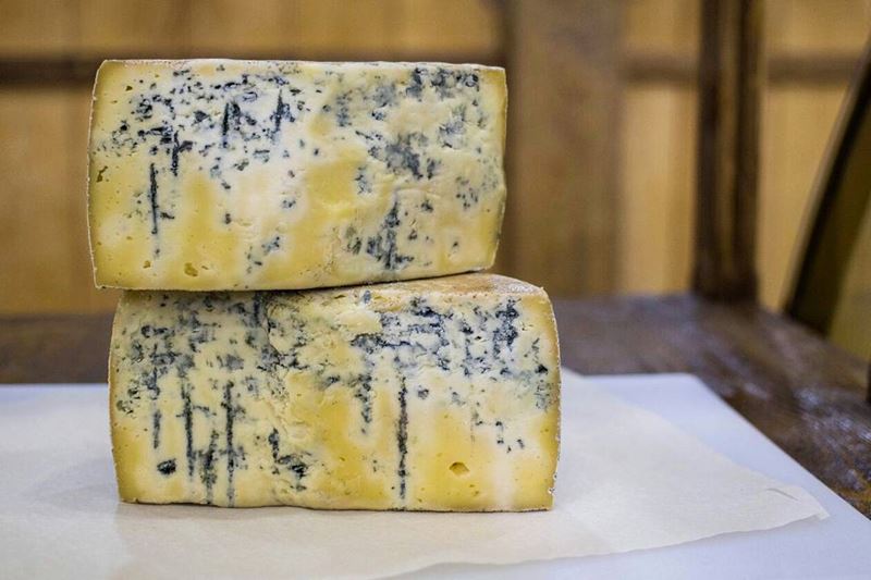 Сорта швейцарского сыра - Блюшатель - мягкий жёлтый с голубой плесенью внутри