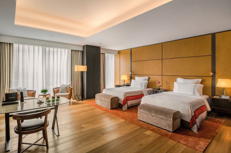 Bulgari Hotel Beijing - Deluxe Double Room - интерьер номера 