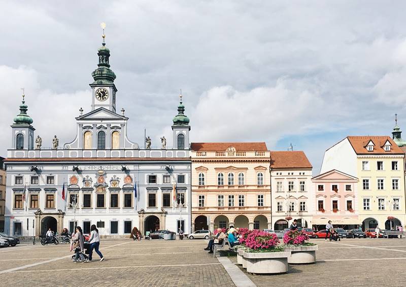 Красивые города Чехии: городская площадь Ческе-Будеёвице