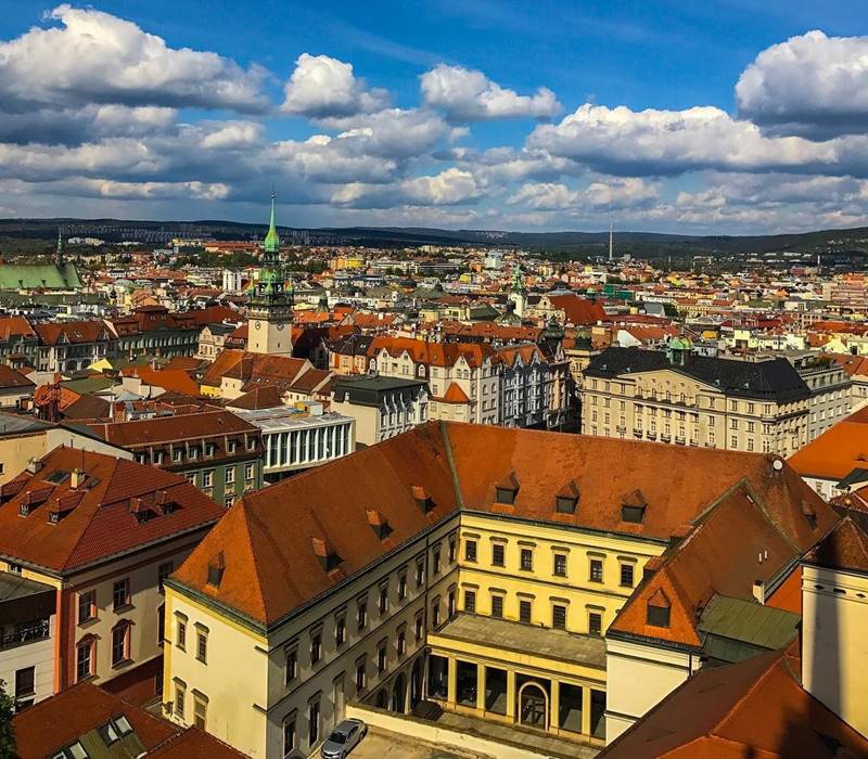 Красивые города Чехии: вид сверху на Брно 