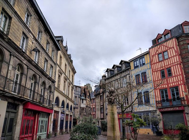 Крупные и красивые города Франции: старый город Руана с фахверковыми домами