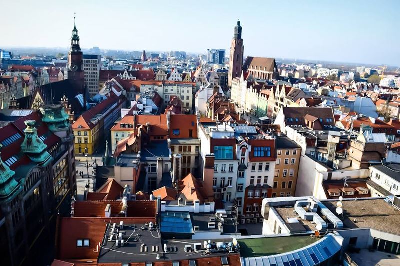 Крупные и красивые города Польши - Панорама Вроцлава
