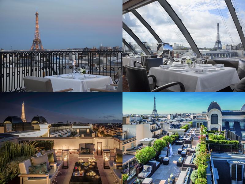 Лучшие дорогие отели Франции 2017 - The Peninsula (Париж) - вид на Эйфелеву башню