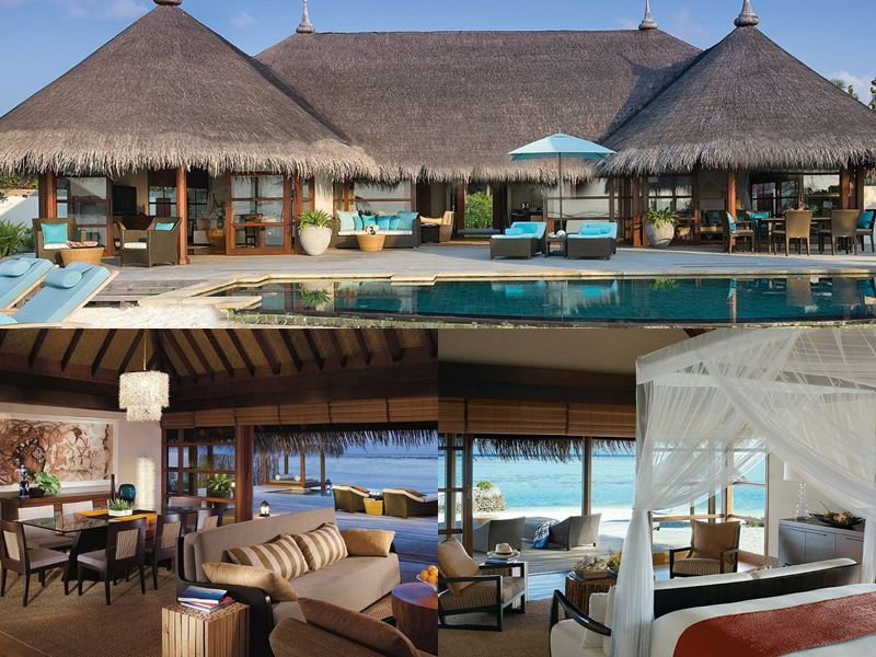 Лучшие виллы на Мальдивах 2017 - Royal Beach Villa курорта Four Seasons Resort Maldives at Kuda Huraa