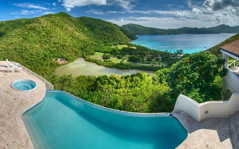 Отели с панорамными бассейнами инфинити - Harbour House Villa (Британские Виргинские острова, о. Гвана)