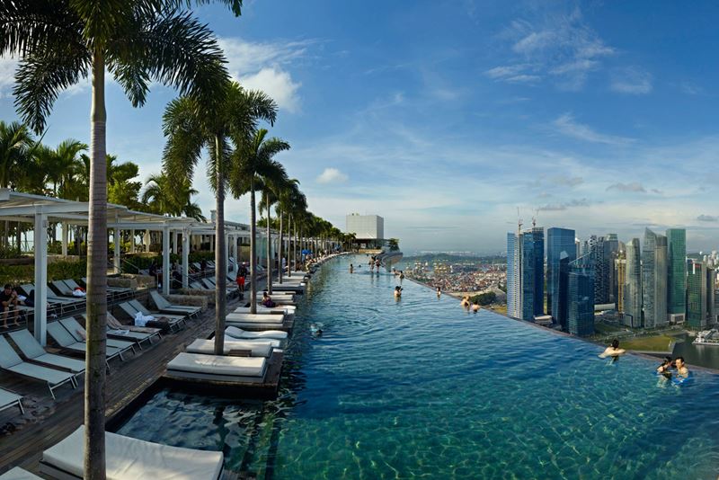 Отели с панорамными бассейнами инфинити - Marina Bay Sands (Сингапур)