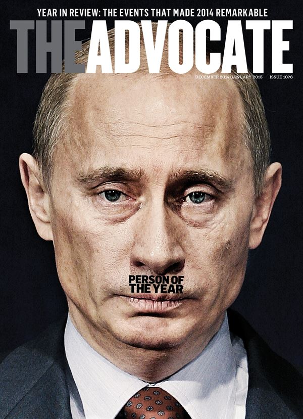 Владимир Путин фото обложек журналов - The Advocate (декабрь 2014 – январь 2015)