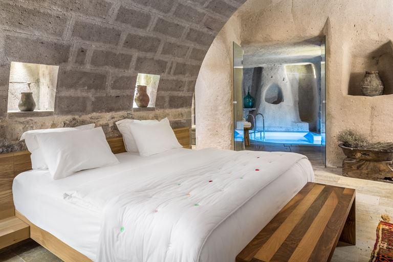 Отель argos in Cappadocia  в Турции -дизайн интерьера номера 