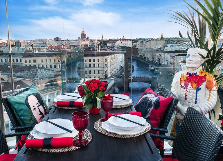 Панорамная терраса с видом на Санкт-Петербург в ресторане «Китайская грамота. Бар и Еда» - фото 2