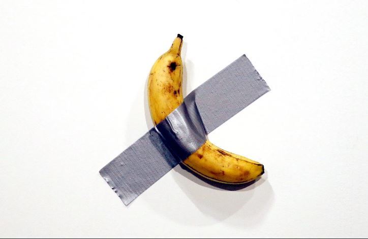  Банановое искусство: топ-9 арт-объектов - Банан на стене
