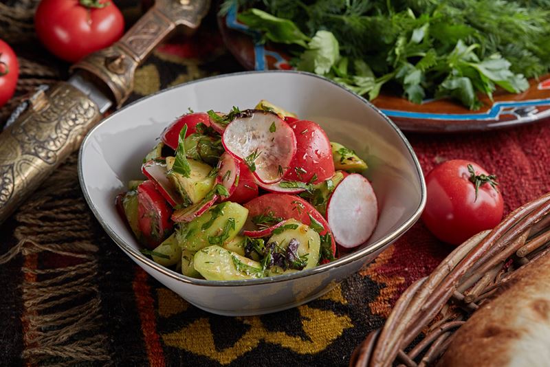 Рецепты постных овощных салатов - Салат из овощей по-мегрельски