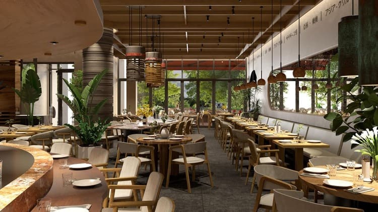 интерьер ресторана KITANA Asia Grill интерьер ресторана KITANA Asia Grill