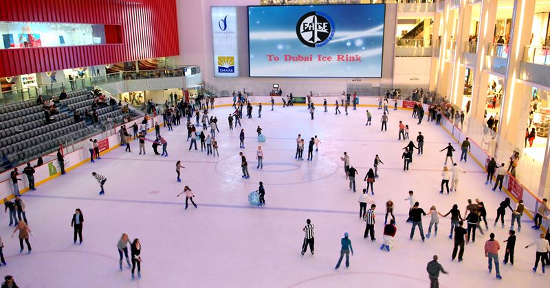 Летние каникулы в Дубае 2021 - Каток в Dubai Mall