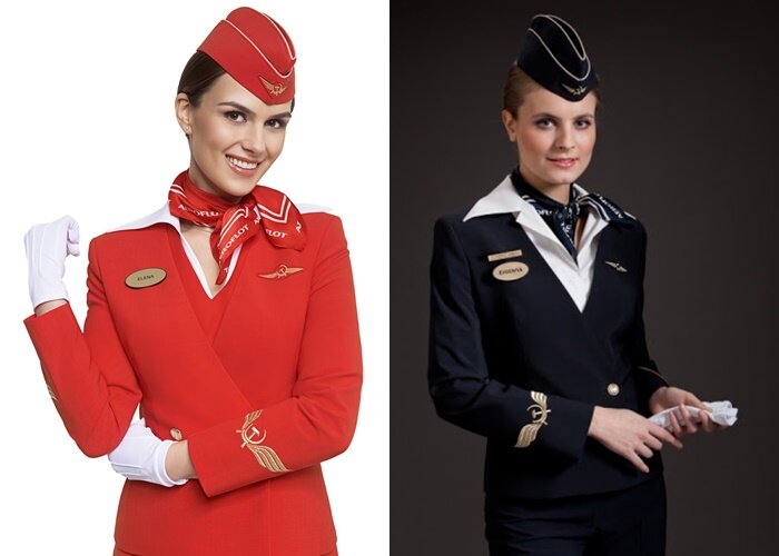 Форма стюардесс авиакомпаний Европы - «Аэрофлот» (Россия)