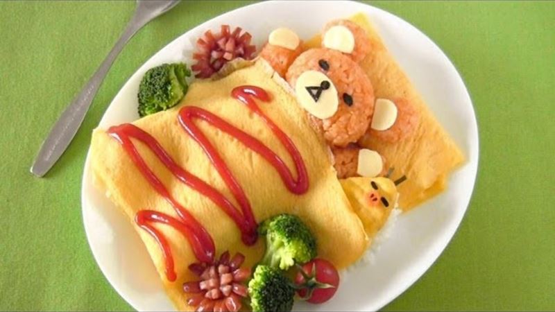 Японский омлет омурайсу - любимое блюдо детей