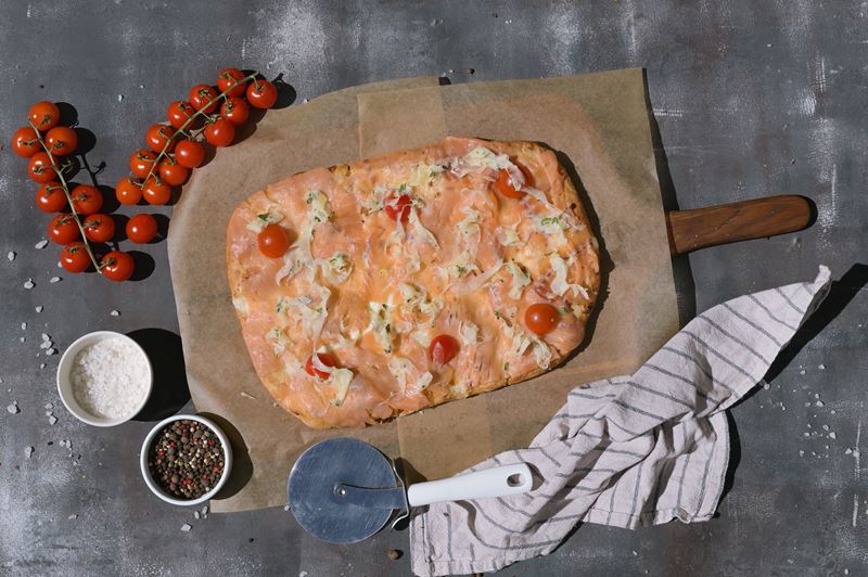 Римская пицца - начинки - Лосось и фенхель
