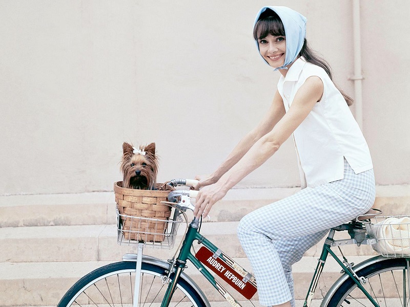 10 фактов о питании Одри Хепберн - велосипед