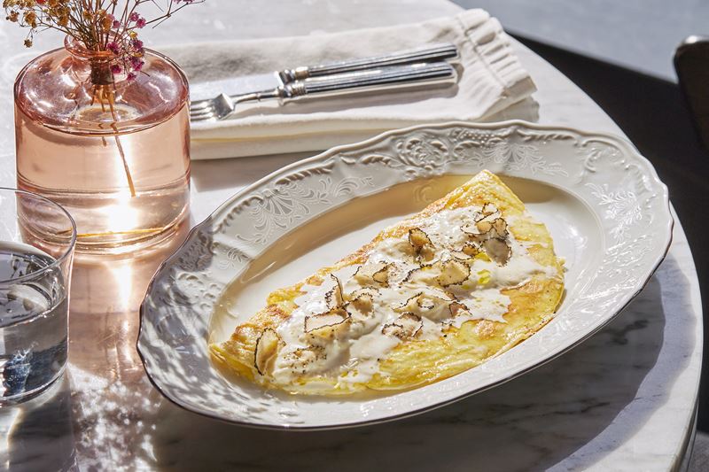 Блюда с яйцами на завтрак - Омлет с трюфелем