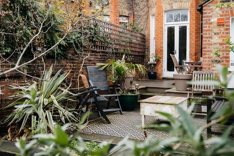 Красивый интерьер старого дома в Лондоне - терраса