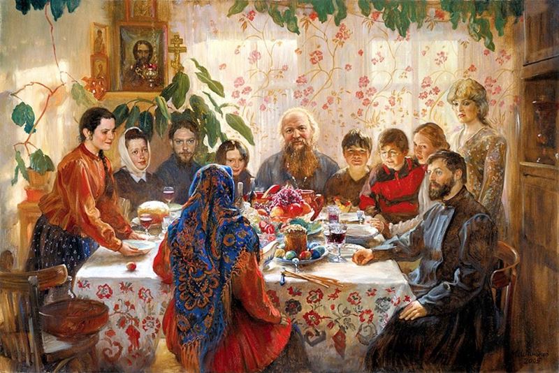 Почему люди любят Пасху - картина Михаила Шанькова «Пасха» (2005)
